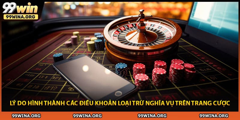 Lý do hình thành các điều khoản loại trừ nghĩa vụ trên trang cược