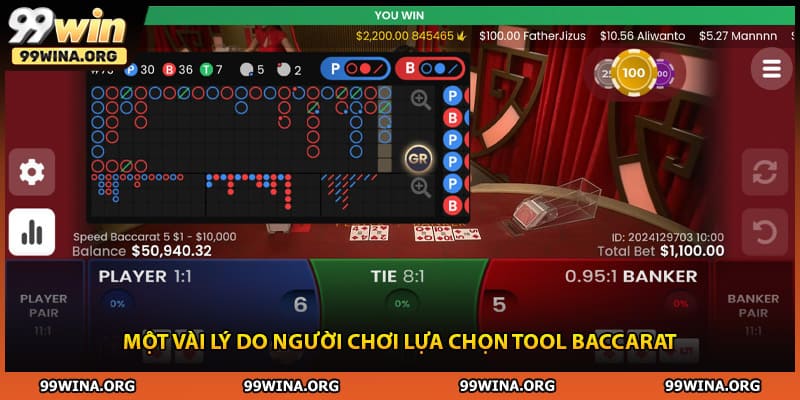 Một vài lý do người chơi lựa chọn tool Baccarat